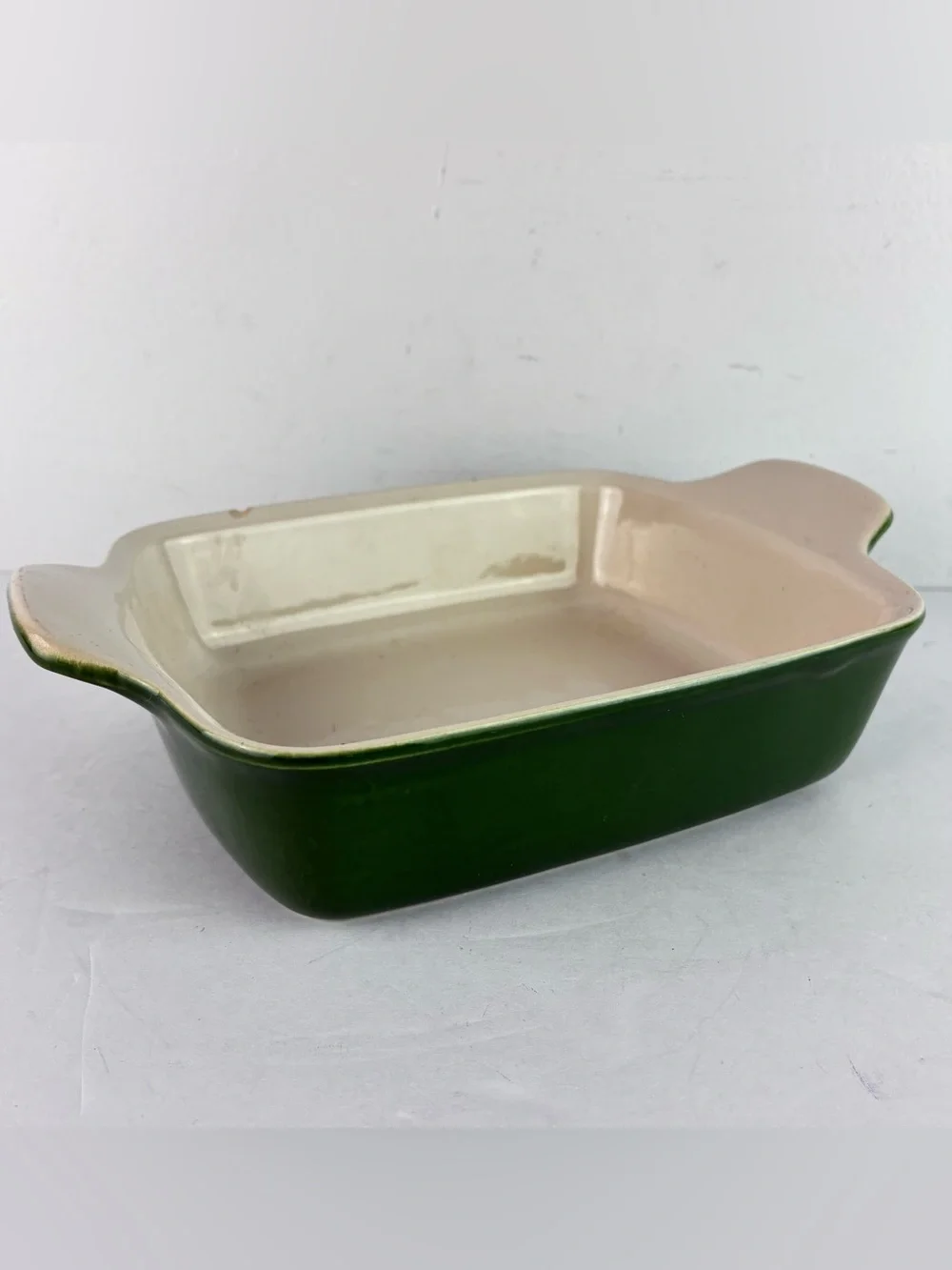 Emile Henry Green Ceramic Small Baking Casserole Dish